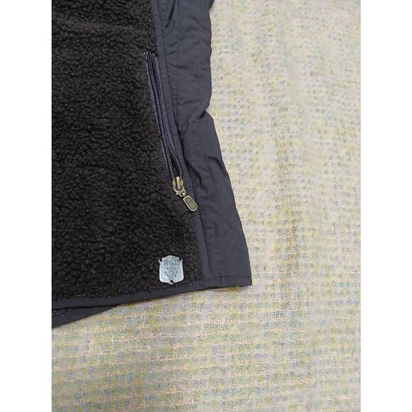 Ruffhewn womens small pile fleece dark brown sleevless vest full zip - Picture 3 of 5